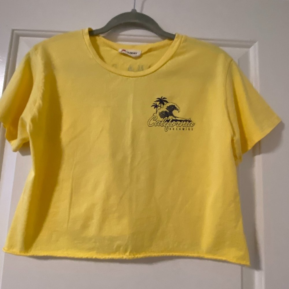 Yellow Crop Top T-Shirt